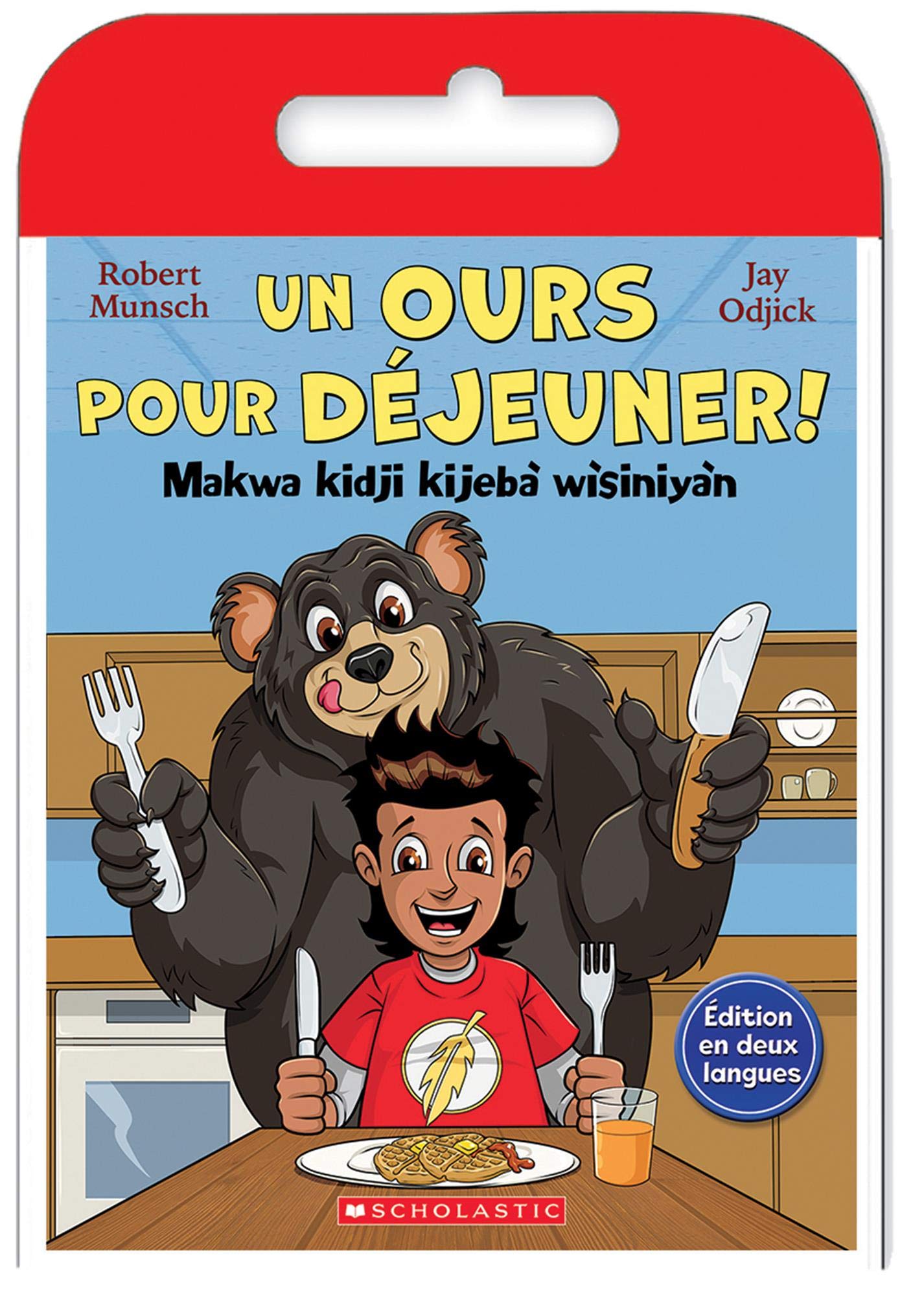 Un ours pour déjeuner! = Makwa kidji kijebà wìsiniyàn