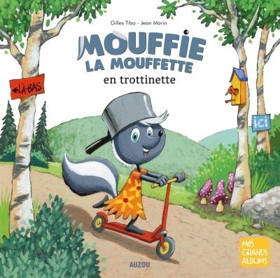 Mouffie la mouffette en trottinette